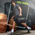 Gear Cross Training 9"/29L Large Water Resistant Duffle Bag | Travel Bag | Gym Bag for Men & Women (Black - Grey) - Image 3