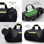 Gear Cross Training 9"/29L Large Water Resistant Duffle Bag | Travel Bag | Gym Bag for Men & Women (Black - Grey) - Image 6