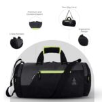 Gear Cross Training 9"/29L Large Water Resistant Duffle Bag | Travel Bag | Gym Bag for Men & Women (Black - Grey) - Image 7