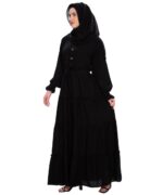 Premium Dubai Pattern Women's Burqa/Burkha for Any Occasion - Trending Islamic Wear for Girls and Women (Black) - Image 3