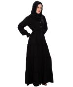 Premium Dubai Pattern Women's Burqa/Burkha for Any Occasion - Trending Islamic Wear for Girls and Women (Black) - Image 4