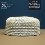 AL INAM ICH Style Reversible Islamic Prayer Cap Premium Embroidered Namazi Topi Muslim Cap (Model No: R-73) Fabric - Image 4
