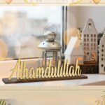 Curious Button Ramadan Table Centerpiece | Islamic Home Decor Alhamdulillah Sign, Wooden Ramadan Eid Mubarak Table Decor, Islamic Decorative Signage - Image 5