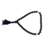 Glossy - 8 MM Black Crystal Stone Beads Tasbih Islamic Salah for Prayer 33 Beads Tasbeeh Salat Prayer for Muslims for Daily Prayer, Ramadan Eid Gift, Muslim jap mala Meditation Misbaha (Black) - Image 4