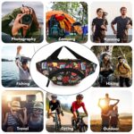 Waist Bag for Men,Women/Fanny Pack for Hiking Travel Camping Running Sports Outdoors/Money Belt with Adjustable Strap (Multicolor Green Zip) - Image 3