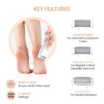 PROTOUCH Bliss Callus Remover | Rechargeable Electric Foot Scrubber for Dead Skin & Cracked Heels | 3 Roller Heads, 2 Speeds | Professional Pedicure Tool | 1 Year Doorstep Warranty - Image 3