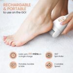 PROTOUCH Bliss Callus Remover | Rechargeable Electric Foot Scrubber for Dead Skin & Cracked Heels | 3 Roller Heads, 2 Speeds | Professional Pedicure Tool | 1 Year Doorstep Warranty - Image 4