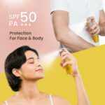 SWISS BEAUTY Protect Maxx Sunscreen Air Mist | SPF 50 PA+++ | With Niacinamide | UVA+UVB Protection For All Skin Type | Even Over Makeup | For Face & Body | 80ml - Image 4