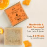 Nat Habit Orange Kokum Butter Bath Soap for Women & Men | Cold Processed With Vit C for Body Acne, Pimple & Oil Control | Improve Skin Tone & Boost Collagen Production| Gentle Exfoliation| 125g X 2 - Image 3