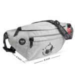 WORLD STAR Waist Bag for Men & Women | Fanny Pack for Men | Trendy Mobile Waist Pouch Pocket Bag for Girls and Boys | Waterproof Hip and Side Bags for Outdoor Hiking Travel (Light Grey) - Image 4