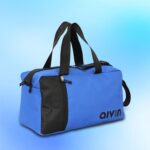 Aivin Square Unisex Bag (Blue-Black) | Small Travel Bag | Mens Gym Bag | Blue & Black Denim Travel Bag for Women - Image 3