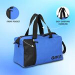 Aivin Square Unisex Bag (Blue-Black) | Small Travel Bag | Mens Gym Bag | Blue & Black Denim Travel Bag for Women - Image 5