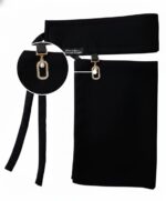 Black Niqab for Women with Detachable Nose Piece | Saudi Niqaab Face Veil | Dubai Style Islamic Modest Wear | Nikab with Locket Brooch - Image 3