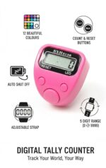 Digital Finger Tally Counter, Digital Electronic Tasbeeh Counters, Lap Track Handheld Clicker with Ring, Re-settable Digits Display Pack of 2 (colour will be sent as per availability) - Image 7