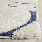 REYAZ HANDICRAFTcarpet Soft Modern Shag Area Rugs Fluffy Living Room Carpet Comfy Bedroom Home Decorate Floor Kids Playing Mat 2 Feet by 6 Feet, Ivory Blue - Image 4