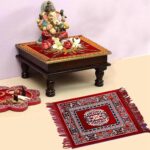 Elegant Prayer Mat Multipurpose Sitting Pooja Aasni Square Chatai Mat Comfortable Sitting Ideal for Pooja and Other Occasions Travel Mat Pack of 1(Random Color Will Be Sent) - Image 6