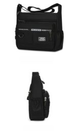 Sling Bag For Men, Polyester Crossbody Bag Small Messenger bag For Men & Women | Shopping, Travel & Business Trip Use Document Organizer Messenger Bag – 5 Pocket With Zipper - Image 4