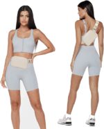 Belt Bag Waist Pack Bum Bag Crossbody Fanny Pack for Women and Men with Adjustable Strap Small Waist Pouch for Travel Workout Running Hiking(Off White) - Image 3