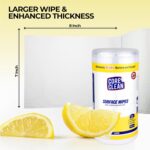 Disinfecting Surface Wipes, Disinfectant Multi Purpose Wet Wipes for Sanitizing Surfaces, 100 Pulls, Lemon, Pack of 1 - Image 4