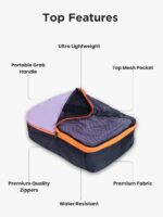 Carrypro Packing Cubes Travel Organizer for Men and Women, 6 Pcs Shoe Pouch Toiletry Kit, Premium Polyster for Travel Clothes, Multi Color - Image 5