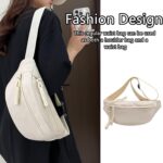 Fanny Bag for Women, Waist Bag for Women & Men, Crossbody Bag with Adjustable Strap, Stylish Waist Pack for Travel, Gym & Outdoor Activities, White - Image 5