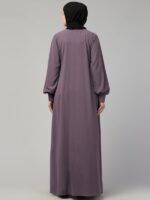 Muslim Closet� Women's Inner Abaya Dress With Cuff Sleeves And Side Pocket Made in Nida Matte Fabric - Image 3