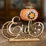 Cliths Wooden Eid Mubarak Table-top Ramadan Mubarak Table Decoration Festive Home Decor Islamic - Image 3