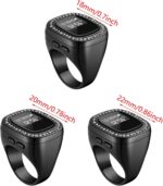 Premium Electronic Tasbih Ring with Large HD Display | Smart Prayer Counter with Azan Reminder & Alarm | Rechargeable Digital Zikr Ring for Men & Women Multi Color - Image 4