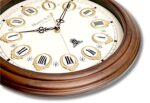 HARRIS & CO. CLOCKMASTERS Luxury Vintage Wooden Analog Wall Clock with Metal Dial and 3D Ornate Gold Embellishments, HD Clear Glass with Silent Sweep Noiseless Technology (15 Inch) Model-Whitehall - Image 3