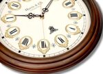 HARRIS & CO. CLOCKMASTERS Luxury Vintage Wooden Analog Wall Clock with Metal Dial and 3D Ornate Gold Embellishments, HD Clear Glass with Silent Sweep Noiseless Technology (15 Inch) Model-Whitehall - Image 4