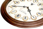 HARRIS & CO. CLOCKMASTERS Luxury Vintage Wooden Analog Wall Clock with Metal Dial and 3D Ornate Gold Embellishments, HD Clear Glass with Silent Sweep Noiseless Technology (15 Inch) Model-Whitehall - Image 5