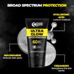 Beardo Ultra Glow Serum Sunscreen SPF 60+ PA++++| UVA/UVB Protection | No White Cast | Ultra Lightweight 3 in 1 with Niacinamide, Ceramides & Hyaluronic Acid | Non-Greasy | Designed for Men | 50g - Image 4