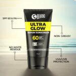 Beardo Ultra Glow Serum Sunscreen SPF 60+ PA++++| UVA/UVB Protection | No White Cast | Ultra Lightweight 3 in 1 with Niacinamide, Ceramides & Hyaluronic Acid | Non-Greasy | Designed for Men | 50g - Image 6