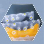 PulGos Pack of 5 Multipurpose Storage Bags – Frosted Semi-Transparent Travel Pouches with Daisy Print | Reusable Zip Bags for Toiletries, Makeup, Shoes & Gifting | Travel Packing Cubes - Image 4