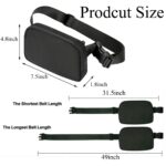 Mini Belt Bag Black Fanny Pack for Women and Men Fashionable Small Waist Pack Crossbody Bag with Adjustable Strap for Traveling,Running,Hiking,Jogging,Cycling, Black fanny bag, One Size, Classic - Image 4