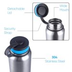 Canteen Stainless Steel Water Bottle with Nested Camping Cup and Lid for Bug Out Bag, Bushcraft Gear, Metal Canteen with a Wide Mouth Water Bottle and Mess Kit - Image 4