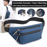 TOURISTIANO Waist Bag for Men | Stylish Side Bag for Travel | Side Sling Waist Bag | Essentials for Running, Riding a Bike for Mobile, Wallet, Keys (Blue) - Image 3