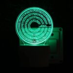 UKANI Islamic 3D Optical Illusion Acrylic Night Lamp, 7 Colors RGB Auto Colour Changing LED Plug and Play Night Light, Office Light, Best for Gift - Pack of 1 (SD126,Multicolour, 3 Inch) - Image 4
