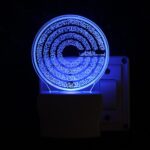 UKANI Islamic 3D Optical Illusion Acrylic Night Lamp, 7 Colors RGB Auto Colour Changing LED Plug and Play Night Light, Office Light, Best for Gift - Pack of 1 (SD126,Multicolour, 3 Inch) - Image 5