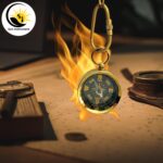 Brass Magnetic Needle Pocket Compass Device with Hook Aluminium Flat Compass 1.5 inches - Image 3