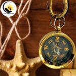 Brass Magnetic Needle Pocket Compass Device with Hook Aluminium Flat Compass 1.5 inches - Image 6