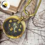Brass Magnetic Needle Pocket Compass Device with Hook Aluminium Flat Compass 1.5 inches - Image 7