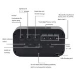 Bulfyss USB Rechargeable Digital Alarm Clock, Date, Temperature, Backlight LCD Display Smart Clock with 3 Alarms Bedroom Table Desk (Black) - Image 4