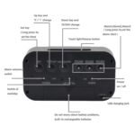 Bulfyss USB Rechargeable Digital Alarm Clock, Date, Temperature, Backlight LCD Display Smart Clock with 3 Alarms Bedroom Table Desk (Black) - Image 5