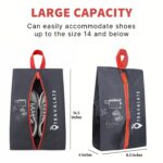TRAVALATE Set of 4 Shoes Bag for Travel – Non-Woven Shoe Organizer for Men & Women | Lightweight, Water-Resistant, Compact Shoe Storage Pouch with Handle | Fits Up to Size 10 Shoes - Image 5