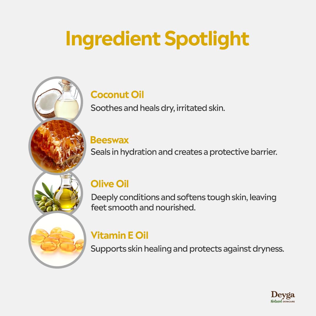 Deyga Foot Cream Trial Pack | For Dry And Cracked Feet | Moisturizes Rough Heels | Suitable For All Skin Types| Foot Butter For Men & Women| Prevents Wrinkles (10 Gram - Trial Pack) - Image 4