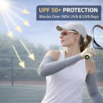 PulGos 𝐂𝐎𝐌𝐁𝐎 UV Protection Cooling Arm Sleeves for Men &Women | Quick Dry & Breathable 𝐒𝐮𝐧𝐛𝐮𝐫𝐧 Protection Hand Sleeves for boys | SUMMERS MUST- HAVE Hand Gloves for Bike Riding & Cycling - Image 3