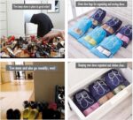 Shoe Storage Items, Featuring a Transparent Window - Durable, Dust-Proof Non-Woven Fabric Storage Bags with Drawstring Closure, Suitable for Both Men and Women (Blue, Set of 15) - Image 4