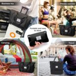 Umadiya Womens Large Capacity Folding Travel Tote Bag|Oxford Fabric Waterproof Lightweight Foldable Duffel Bag Portable Expandable Travel Bag|Dry And Wet Carry On Bag(Colors As Per Stock),White - Image 6