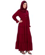 Premium Dubai Pattern Women's Burqa/Burkha for Any Occasion - Trending Islamic Wear for Girls and Women (Red) - Image 5